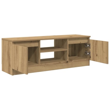 Dulap TV, stejar artizanal, 102x30x36 cm, lemn prelucrat - Img 6