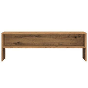 Dulap TV, stejar artizanal, 120x40x40 cm, lemn prelucrat - Img 4