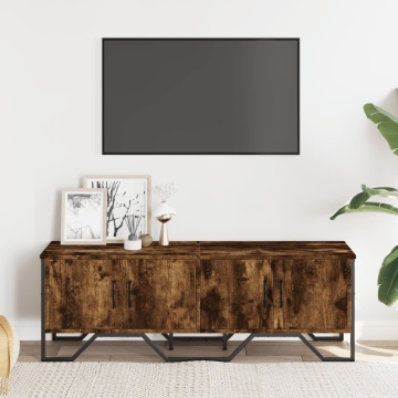 Dulap TV, stejar fumuriu, 122x34x41 cm, lemn prelucrat - Img 3
