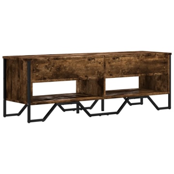Dulap TV, stejar fumuriu, 122x34x41 cm, lemn prelucrat - Img 5