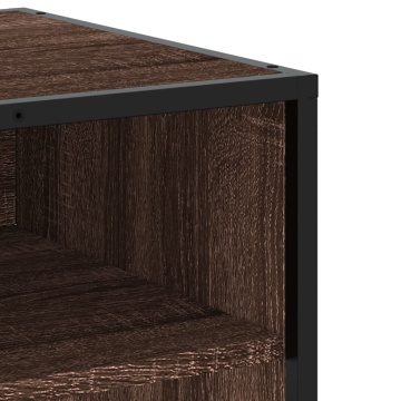 Dulap TV stejar maro, 120,5x40x46 cm, lemn prelucrat și metal - Img 6