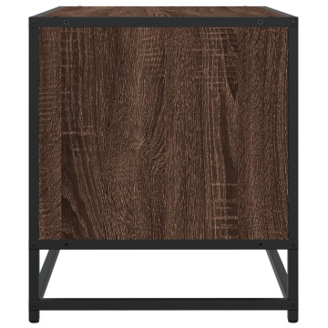 Dulap TV stejar maro, 120,5x40x46 cm, lemn prelucrat și metal - Img 8