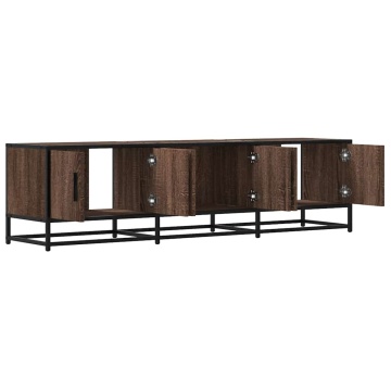 Dulap TV, stejar maro, 150x35x41 cm, lemn prelucrat și metal - Img 6