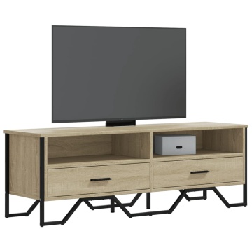 Dulap TV, stejar sonoma, 122x34x41 cm, lemn prelucrat - Img 1
