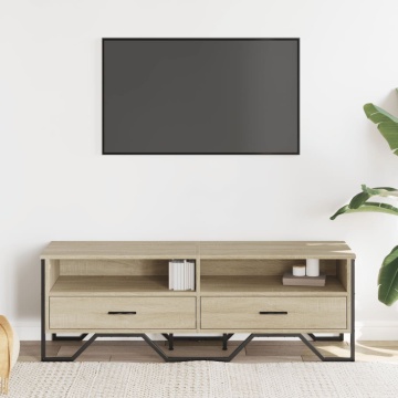 Dulap TV, stejar sonoma, 122x34x41 cm, lemn prelucrat - Img 3
