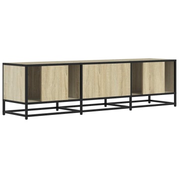 Dulap TV, stejar sonoma, 150x35x41 cm, lemn prelucrat și metal - Img 5