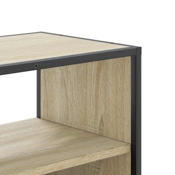 Dulap TV, stejar sonoma, 60x31x39,5cm, lemn prelucrat și metal - Img 6
