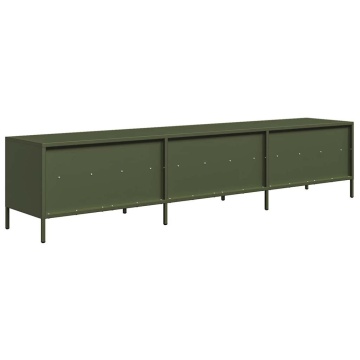 Dulap TV, verde măsliniu, 202x39x43,5 cm, oțel laminat la rece - Img 6