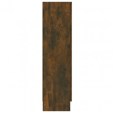 Dulap vitrină, stejar fumuriu, 82,5x30,5x115 cm, lemn prelucrat - Img 6