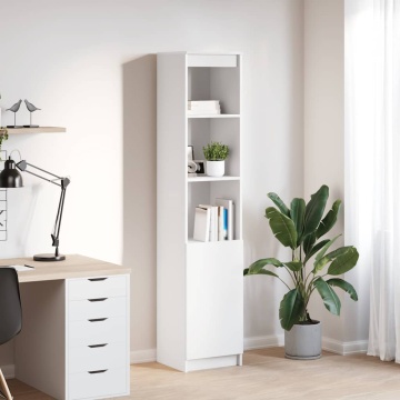 Dulapuri alb 37,5x35x180 cm lemn prelucrat - Img 1