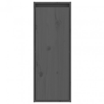 Dulapuri de perete, 2 buc., gri, 30x30x80 cm, lemn masiv de pin - Img 6