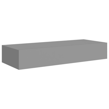 Dulapuri de perete cu sertare, 2 buc. gri, 60x23,5x10 cm, MDF - Img 4