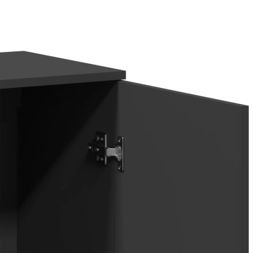 Dulapuri, negru, 2 buc., 79x38x80 cm, lemn prelucrat - Img 7