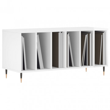 Dulapuri pentru discuri alb lucios 100x38x48 cm, lemn prelucrat - Img 3
