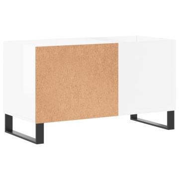 Dulapuri pentru discuri alb lucios 85x38x48 cm lemn prelucrat - Img 5