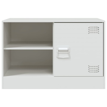 Dulapuri TV 2 buc., alb, 67x39x44 cm Otel - Img 8