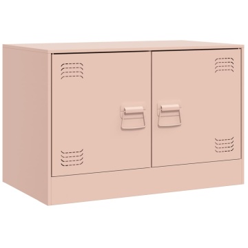 Dulapuri TV 2 buc Roz 67x39x44 cm Otel - Img 8