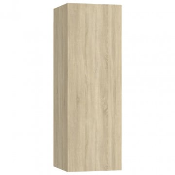 Dulapuri TV 4 buc. stejar Sonoma 30,5x30x90 cm, lemn prelucrat - Img 4