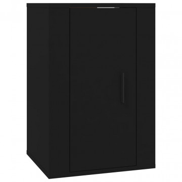 Dulapuri TV montate pe perete, 2 buc., negru, 40x34,5x60 cm - Img 8