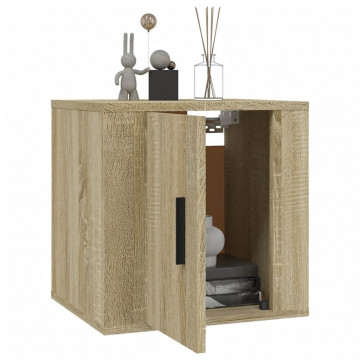 Dulapuri TV montate pe perete 2 buc stejar sonoma 40x34,5x40 cm - Img 3