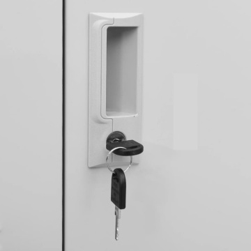 Dulapuri vestiar, 2 buc., gri deschis, 90x45x92,5 cm, oțel - Img 7