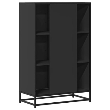 Dulapuru negru 68x35x106,5 cm lemn și metal prelucrat - Img 5