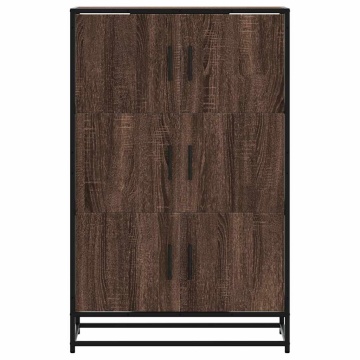 Dulapuru stejar maro 68x35x106,5 cm lemn și metal prelucrat - Img 4