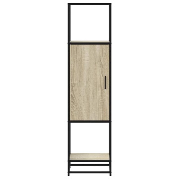 Dulapuru Stejar Sonoma 35,5x35x139 cm lemn și metal prelucrat - Img 4