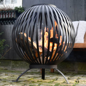 Esschert Design Bol pentru foc, negru, benzi oțel carbon FF400 - Img 3