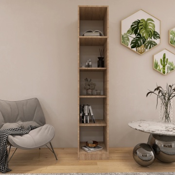 Etajera Simpla, 200x45x45 cm, Culoare Sonoma din pal de 18 mm - Img 3