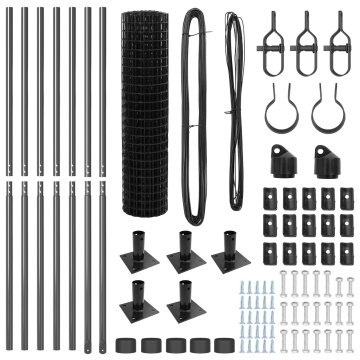 Euro Fence Set de 2 Gri Metal 10 m lungime Durabil Euro Fence - Img 4