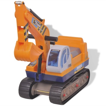 Excavator ride-on, galben, plastic - Img 3