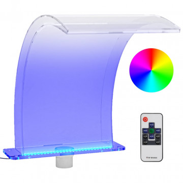 Fântână de piscină cu LED-uri RGB, acril, 50 cm - Img 2