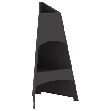 Focar Piramidă Negru 50x45x95 cm Oțel - Img 2