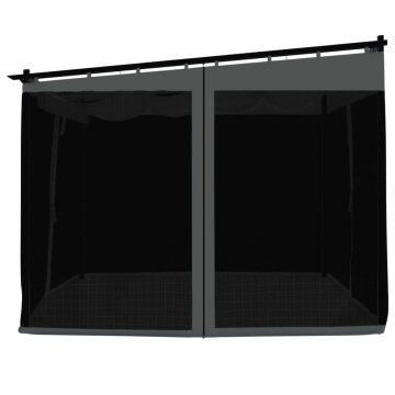 Foișor cu pereți din plasă, antracit, 3x3 m, oțel - Img 8
