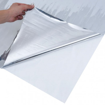 Folie solară efect reflectorizant static argintiu 90x1000cm PVC - Img 7