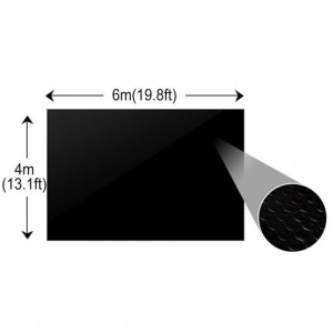 Folie solară pătrată pentru încălzirea apei din piscină 6 x 4 m, Negru - Img 7