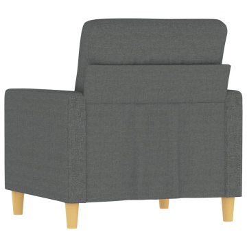 Fotoliu canapea, gri închis, 60 cm, material textil - Img 8