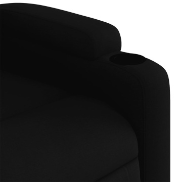 Fotoliu rabatabil, negru, material textil - Img 7