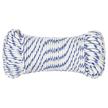 Frânghie de barcă, alb, 3 mm, 50 m, polipropilenă - Img 3