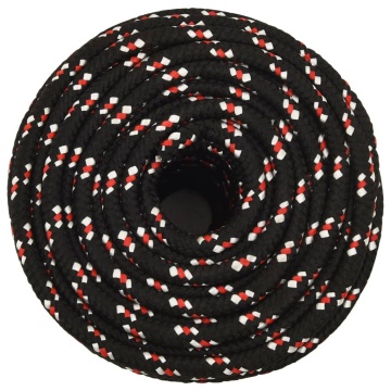 Frânghie de barcă, negru, 18 mm, 100 m, polipropilenă - Img 3