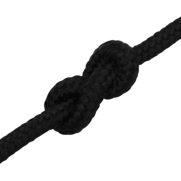 Frânghie de lucru, negru, 10 mm, 50 m, poliester - Img 6