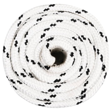 Frânghie împletită pentru barcă, alb, 16 mm x 25 m, poliester - Img 2