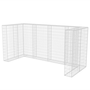 Gabion triplu îngrădire pubelă, oțel, 250 x 100 x 120 cm - Img 2