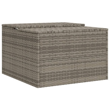 Garaj pentru mașina de tuns iarba, gri 86x90x52/57 cm poliratan - Img 6