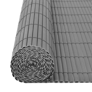 Gard de grădină PVC dublu față 150x300 cm gri - Img 3