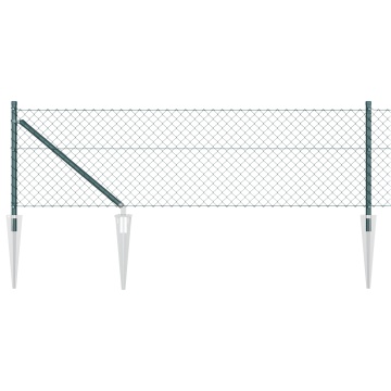 Gard de legătură cu 7 stâlpi cu vârf 0.6x10 m din oțel galvanizat - Img 2