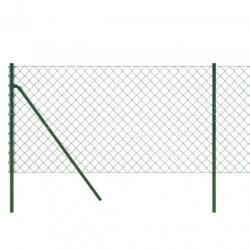 Gard de plasă de sârmă, verde, 0,8x10 m - Img 4