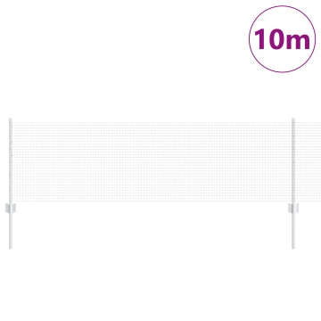 Gard de sârmă sudată cu 5 U Posts Argintiu 0,6x10 m Oțel - Img 3