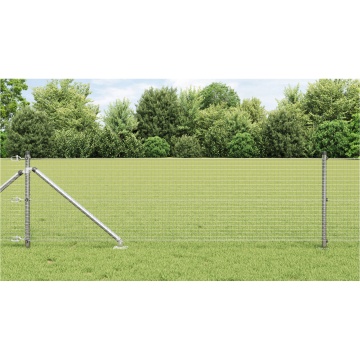 Gard din sârmă sudată cu 13 stâlpi cu ciocan 0.5x50m oțel galvanizat - Img 1